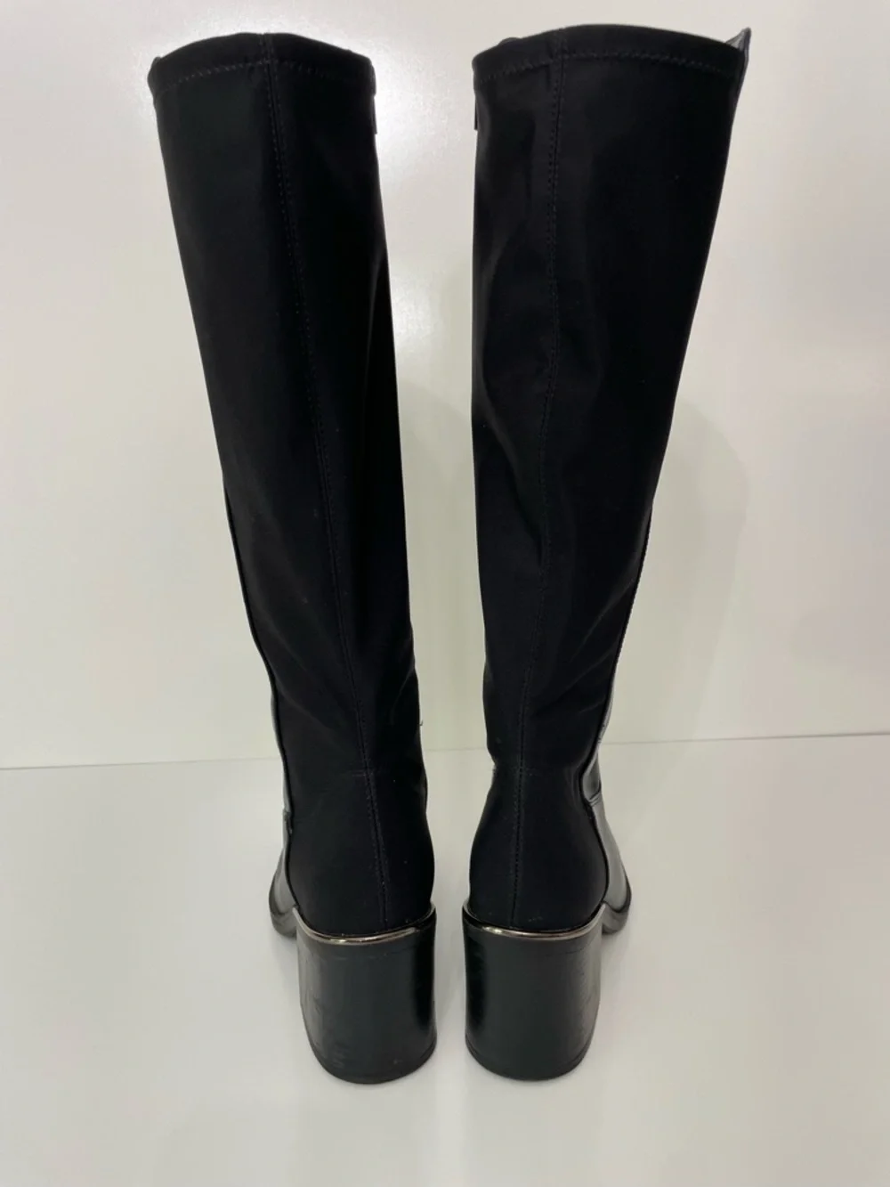 Kelly & Katie Chana 5050 Black Knee High Square Toe Boots Womens 8 Funeral Night